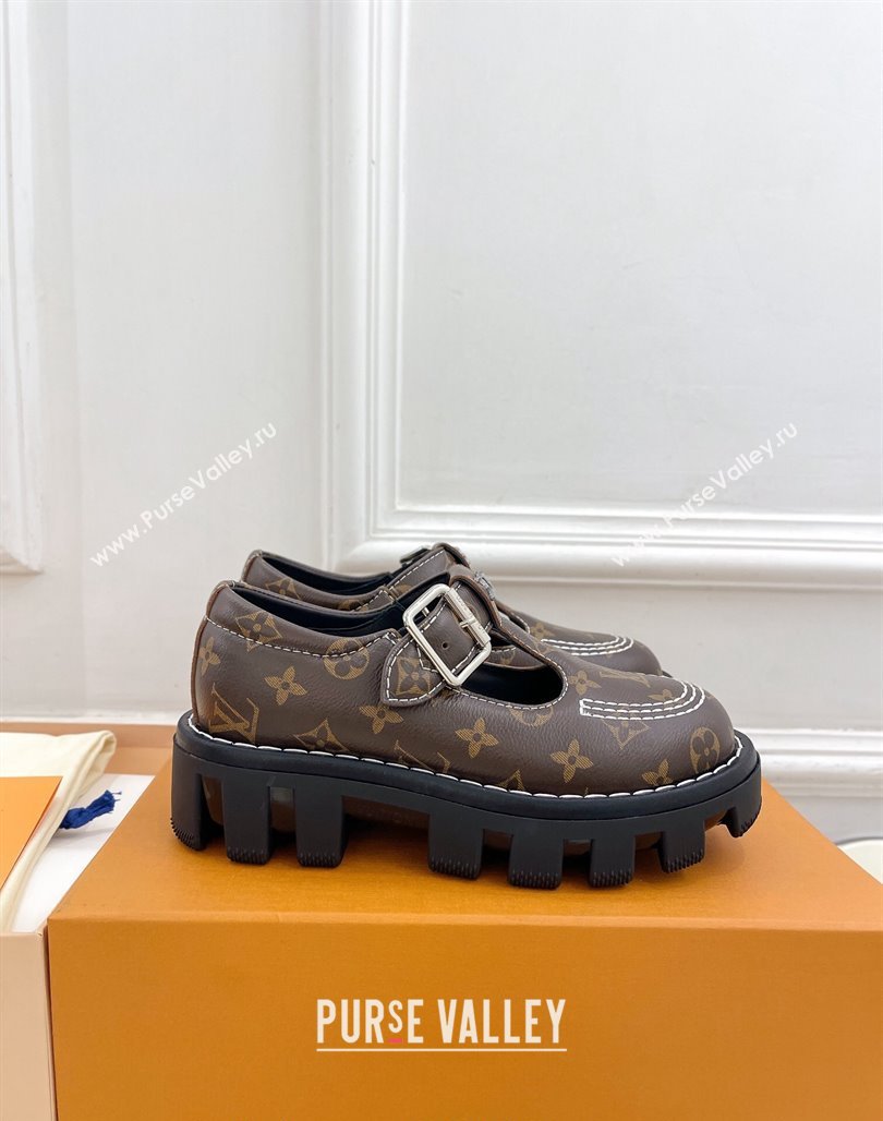 Louis Vuitton LV Checker Platform Mary Janes in Monogram Canvas 2024 (MD-240426144)
