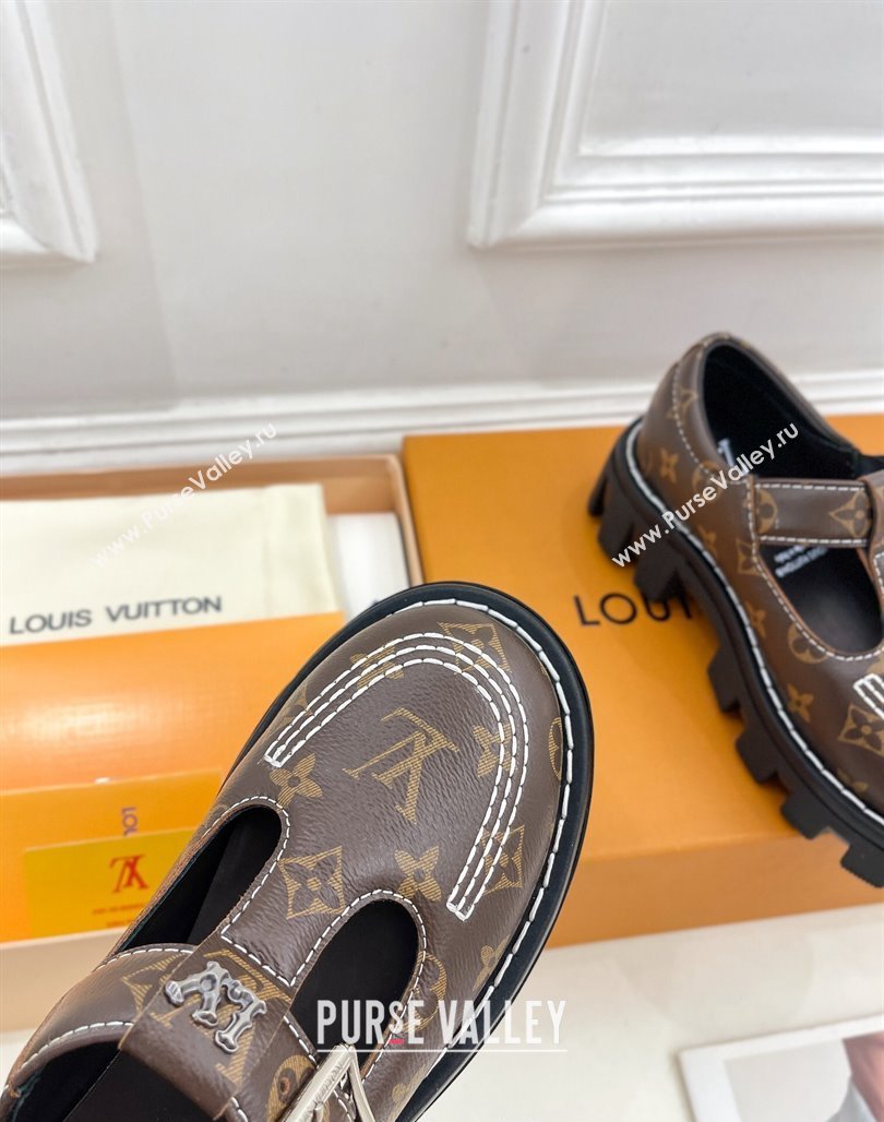 Louis Vuitton LV Checker Platform Mary Janes in Monogram Canvas 2024 (MD-240426144)