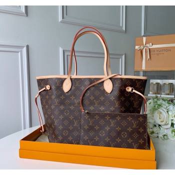 Louis Vuitton Classic Neverfull MM Tote Bag M40995 Monogram Canvas/Beige 2024 (KI-240520104)