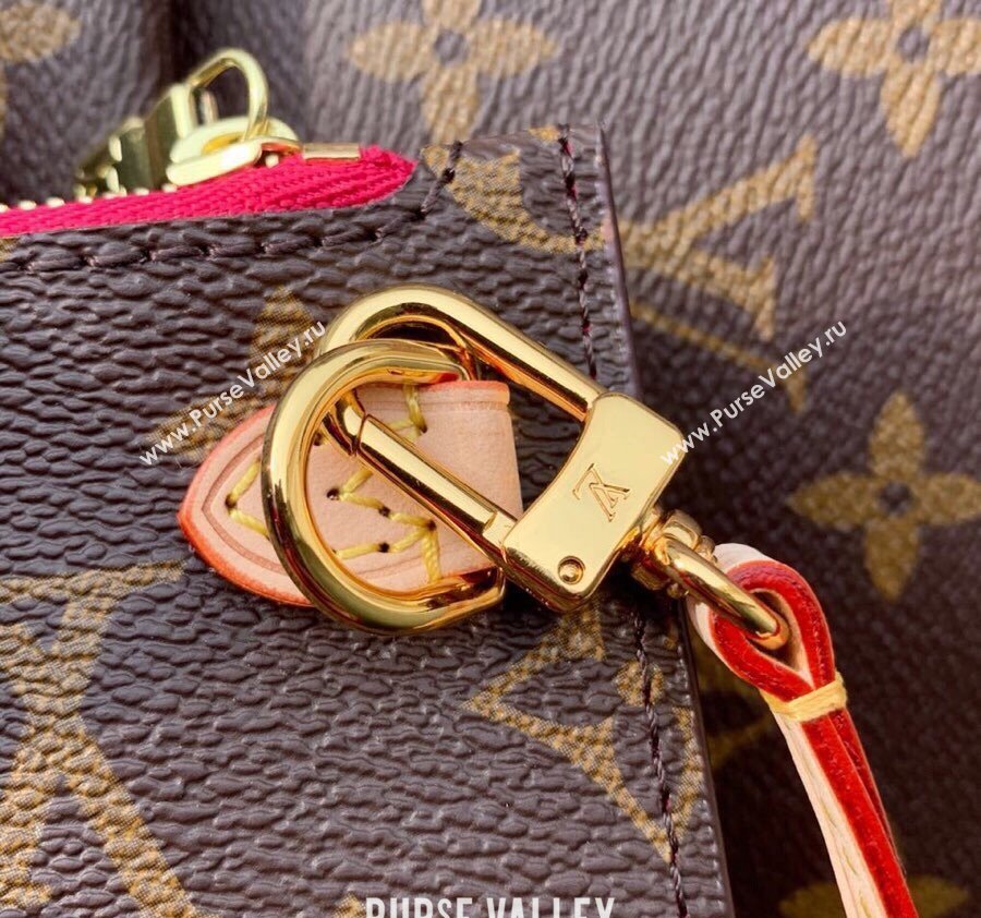 Louis Vuitton Classic Neverfull MM Tote Bag M41178 Monogram Canvas/Fuchsia Pink 2024 (KI-240520106)