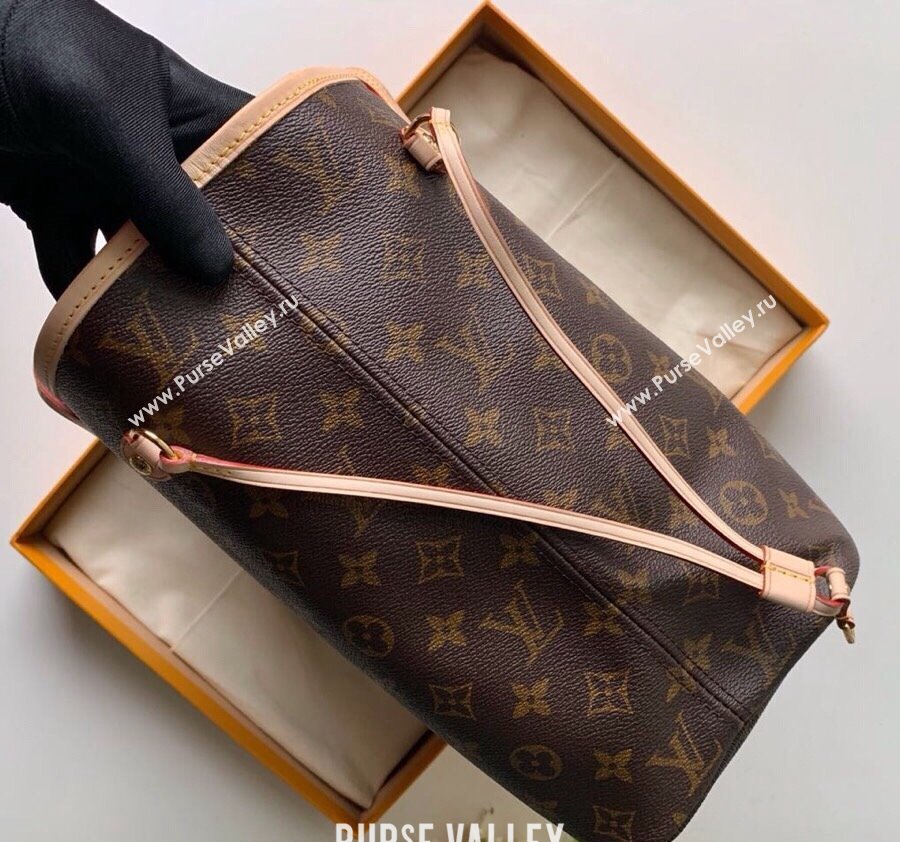 Louis Vuitton Classic Neverfull MM Tote Bag M50366 Monogram Canvas/Light Pink 2024 (KI-240520107)