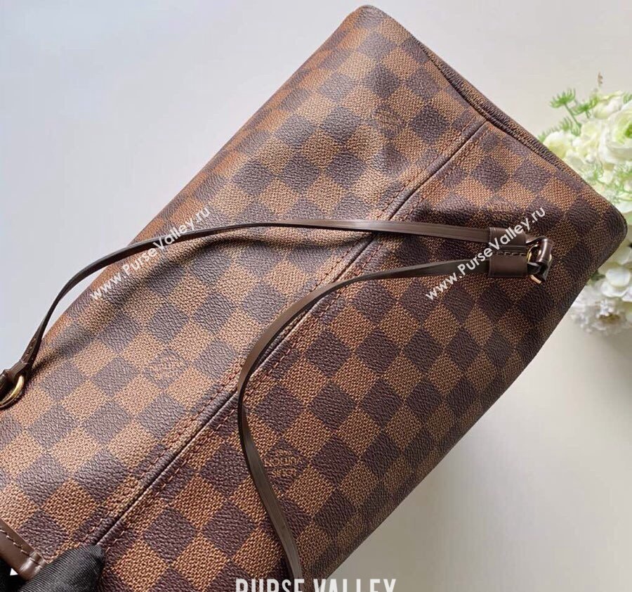 Louis Vuitton Classic Neverfull GM Tote Bag N41357 Damier Ebene Canvas/Red 2024 (KI-240520115)