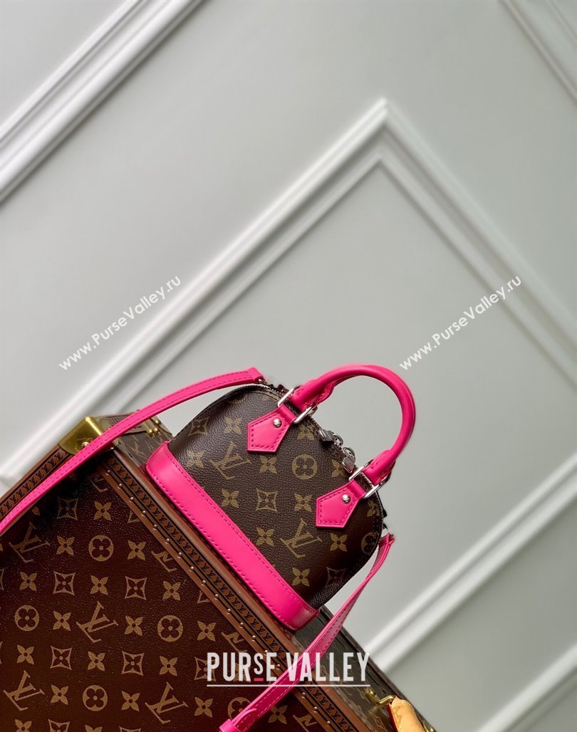 Louis Vuitton Nano Alma Bag in Monogram Macassar Canvas M82717 Pink 2024 (KI-240521002)