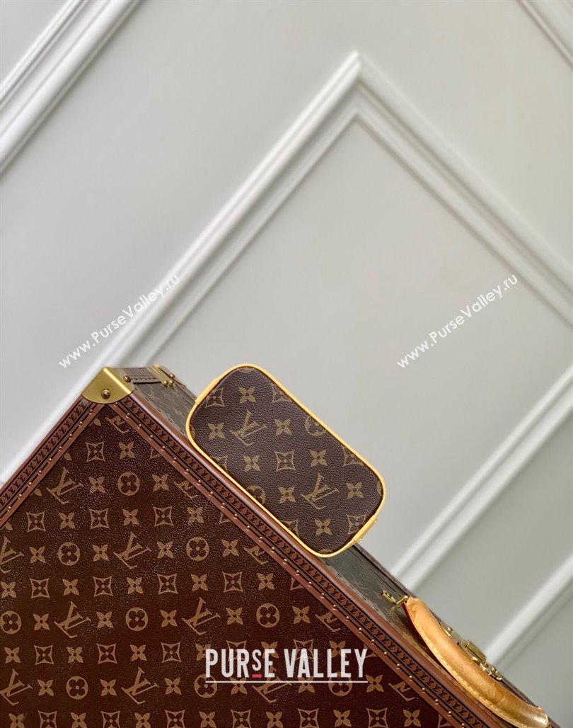 Louis Vuitton Nano Alma Bag in Monogram Macassar Canvas M82717 Yellow 2024 (KI-240521003)