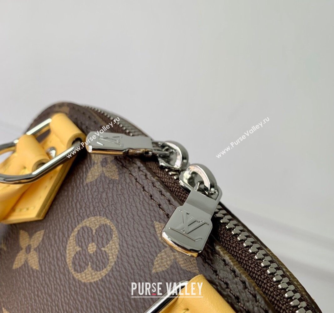 Louis Vuitton Nano Alma Bag in Monogram Macassar Canvas M82717 Yellow 2024 (KI-240521003)