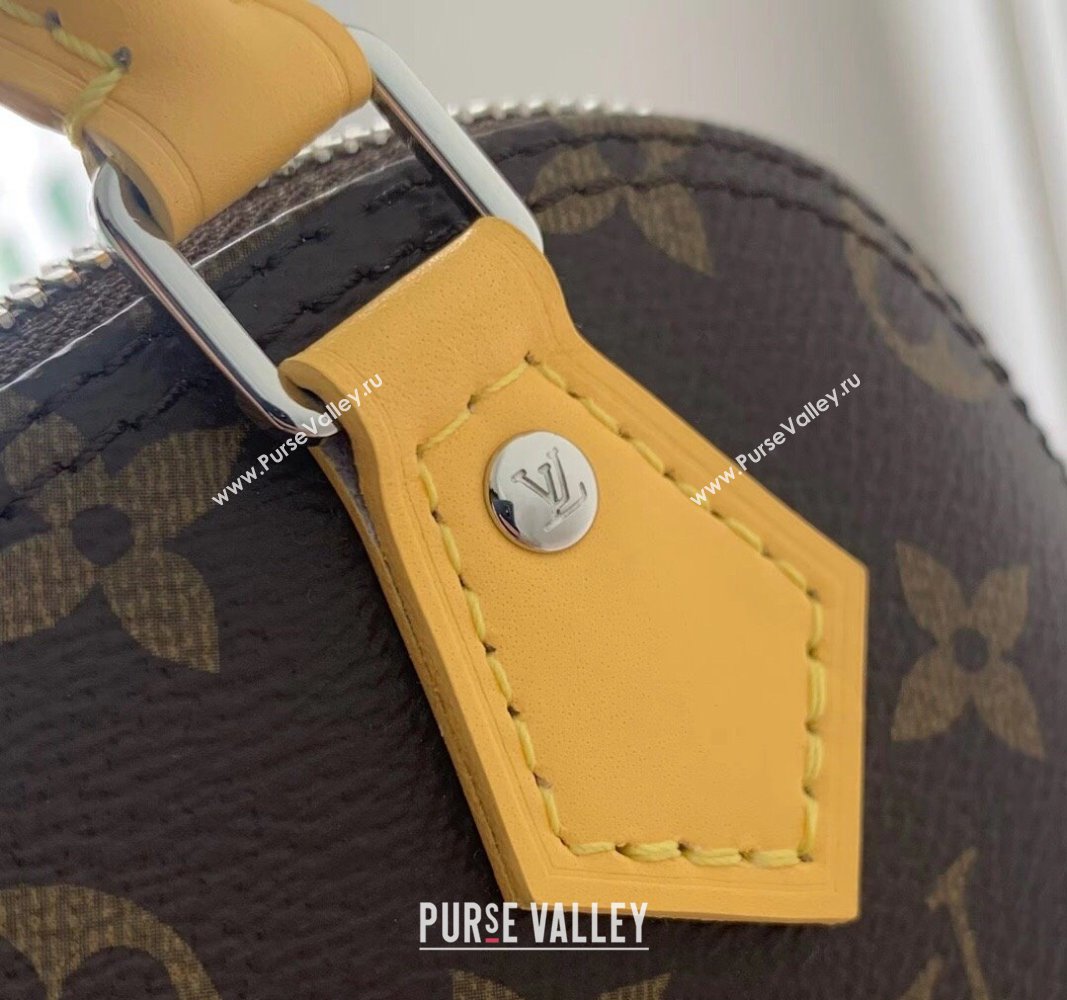 Louis Vuitton Nano Alma Bag in Monogram Macassar Canvas M82717 Yellow 2024 (KI-240521003)