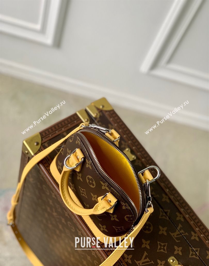 Louis Vuitton Nano Alma Bag in Monogram Macassar Canvas M82717 Yellow 2024 (KI-240521003)