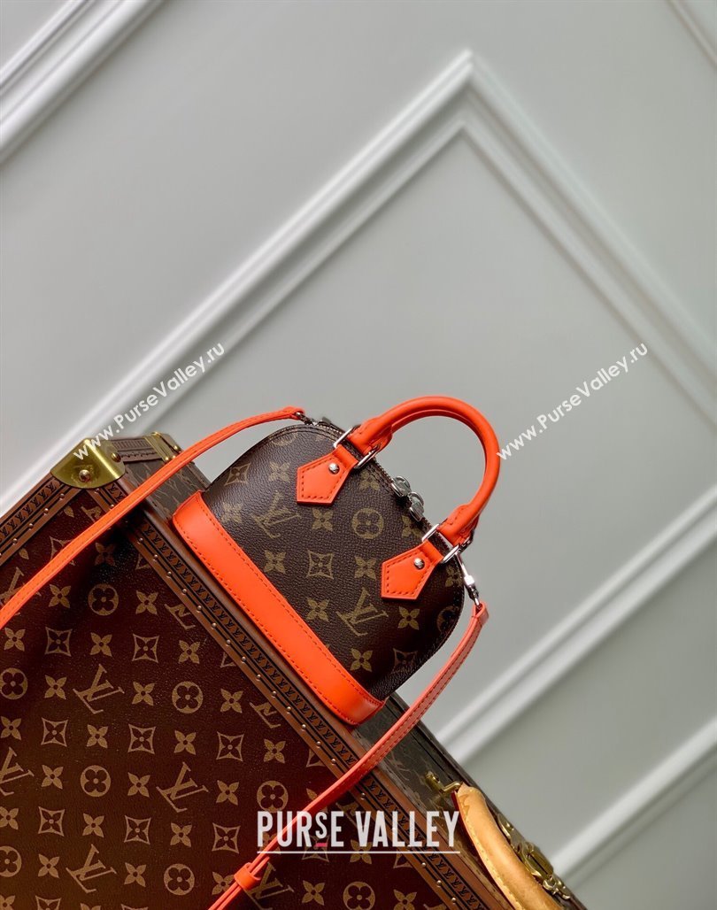 Louis Vuitton Nano Alma Bag in Monogram Macassar Canvas M82717 Orange 2024 (KI-240521005)