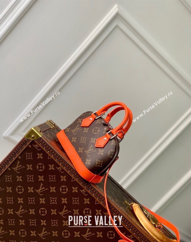 Louis Vuitton Nano Alma Bag in Monogram Macassar Canvas M82717 Orange 2024 (KI-240521005)