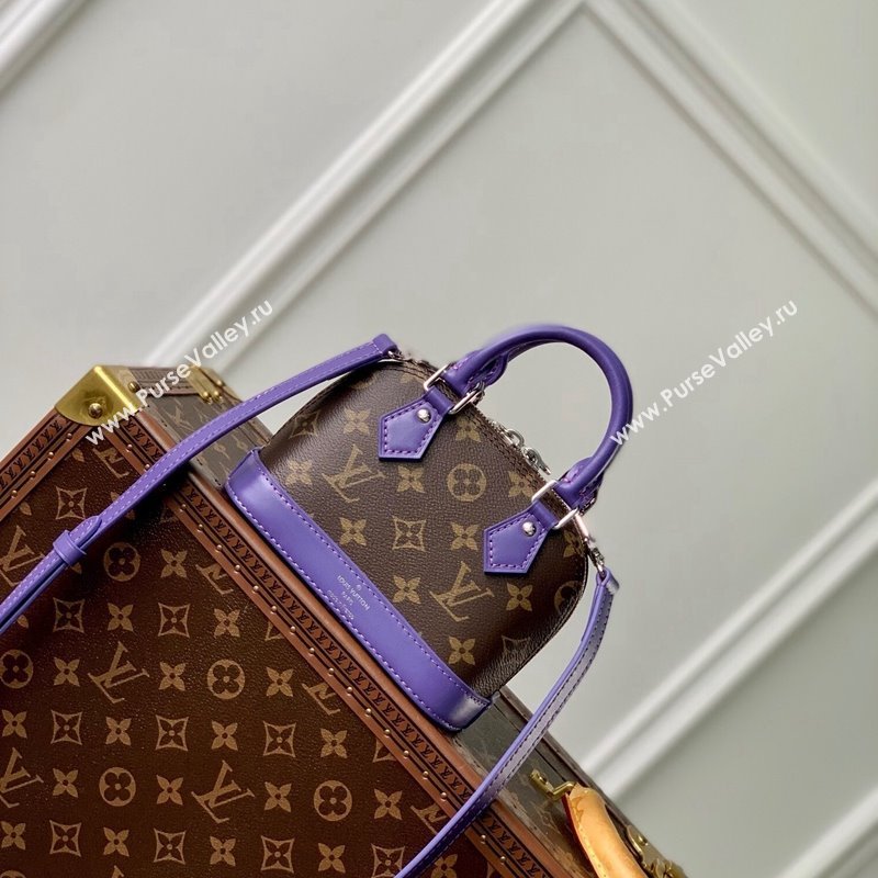 Louis Vuitton Nano Alma Bag in Monogram Macassar Canvas M82717 Purple 2024 (KI-240521006)