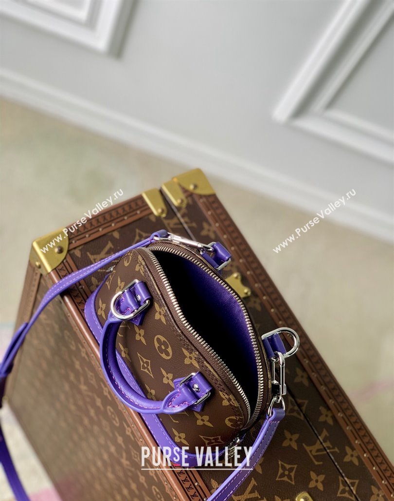 Louis Vuitton Nano Alma Bag in Monogram Macassar Canvas M82717 Purple 2024 (KI-240521006)