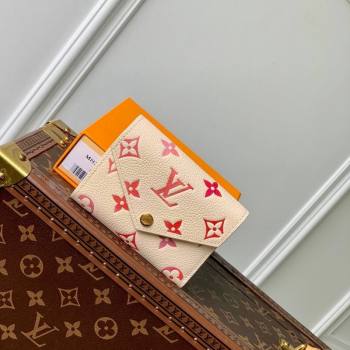 Louis Vuitton Victorine Wallet in Sunrise Aquarelle Monogram Empreinte Leather M83507 Cream White 2024 (KI-240521009)