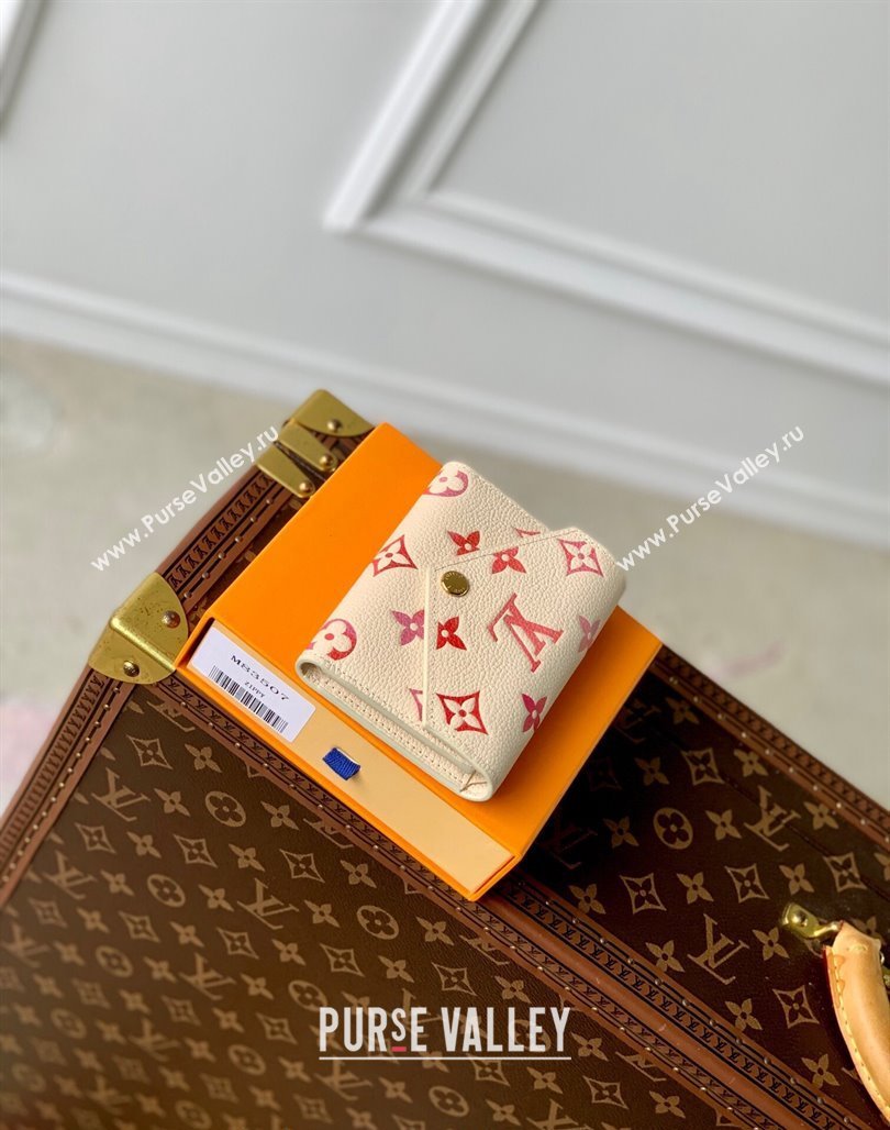 Louis Vuitton Victorine Wallet in Sunrise Aquarelle Monogram Empreinte Leather M83507 Cream White 2024 (KI-240521009)