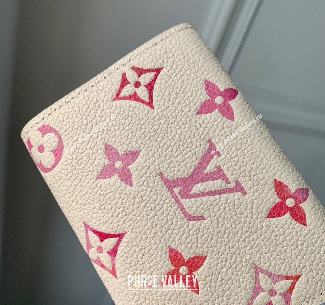 Louis Vuitton Victorine Wallet in Sunrise Aquarelle Monogram Empreinte Leather M83507 Cream White 2024 (KI-240521009)