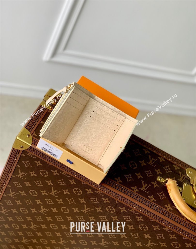 Louis Vuitton Victorine Wallet in Sunrise Aquarelle Monogram Empreinte Leather M83507 Cream White 2024 (KI-240521009)