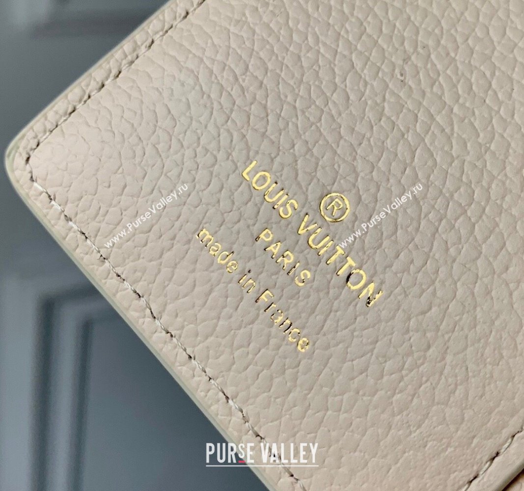 Louis Vuitton Clea Wallet in Sunrise Aquarelle Monogram Empreinte Leather M83481 Cream White 2024 (KI-240521010)