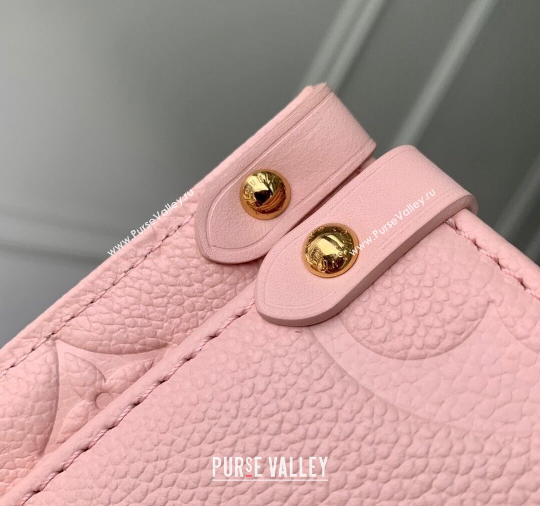 Louis Vuitton Onthego PM Tote Bag in Opal Pink Monogram Empreinte Leather M47135 2024 (KI-240521013)