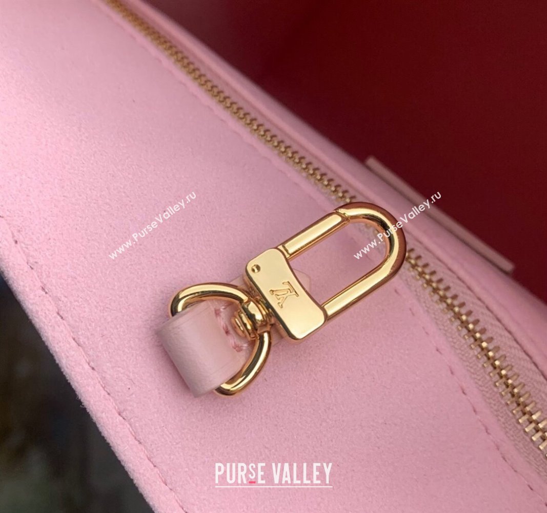 Louis Vuitton Onthego PM Tote Bag in Opal Pink Monogram Empreinte Leather M47135 2024 (KI-240521013)