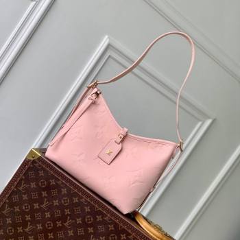 Louis Vuitton CarryAll PM Hobo Bag in Opale Pink Monogram Leather M46288 2024 (KI-240521014)