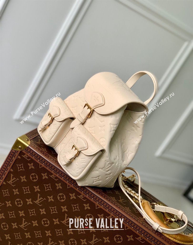 Louis Vuitton Backup Backpack bag in Monogram Empreinte Leather M47106 Cream White 2024 (KI-240521016)