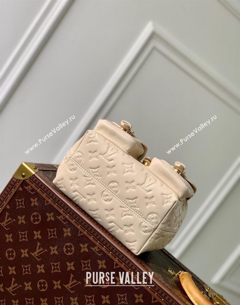 Louis Vuitton Backup Backpack bag in Monogram Empreinte Leather M47106 Cream White 2024 (KI-240521016)