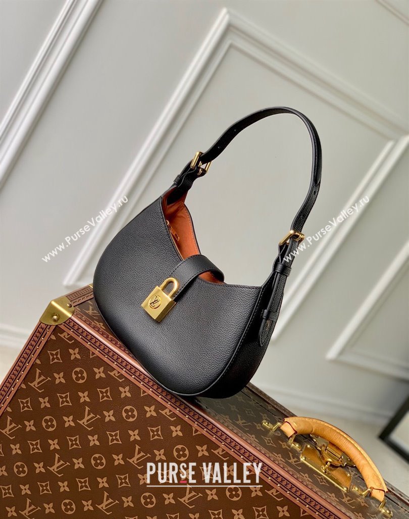 Louis Vuitton Low Key Shoulder Bag in Grained Calfskin M24611 Black 2024 (KI-240521028)