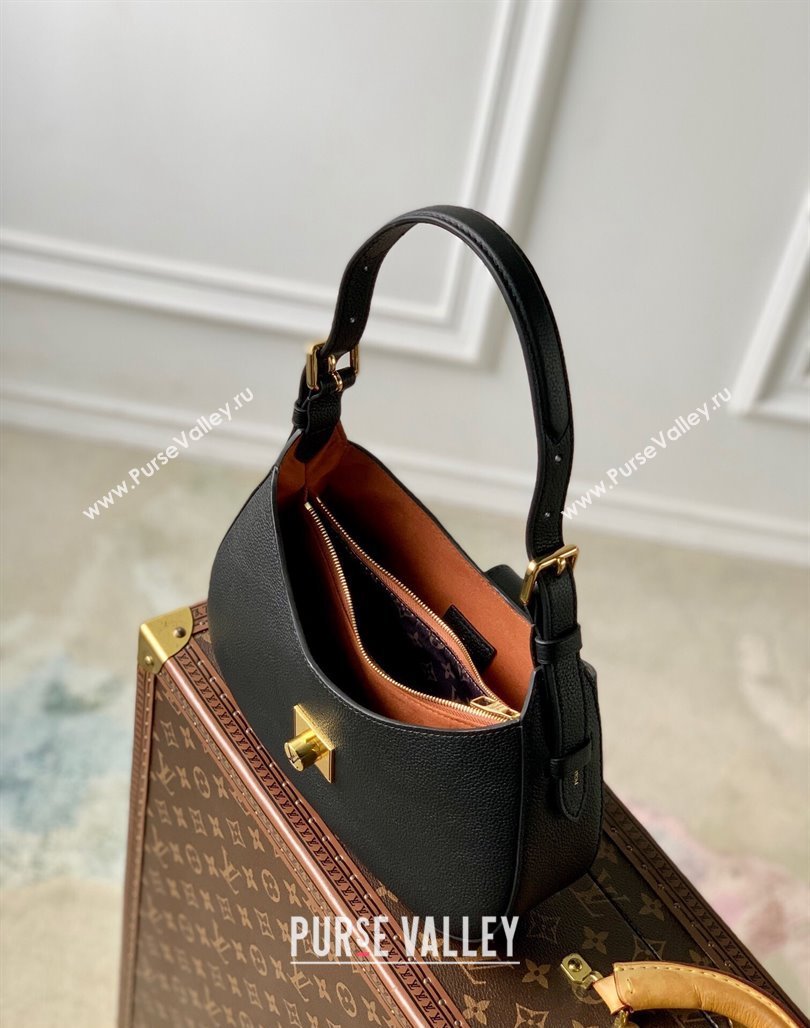 Louis Vuitton Low Key Shoulder Bag in Grained Calfskin M24611 Black 2024 (KI-240521028)