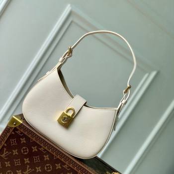 Louis Vuitton Low Key Shoulder Bag in Grained Calfskin M24990 Quartz White 2024 (KI-240521030)
