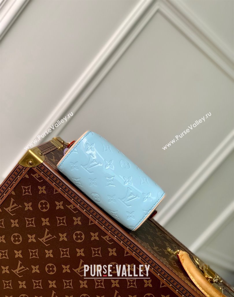 Louis Vuitton Nano Speedy Mini Bag in Monogram Vernis Leather M83000 Sky Blue 2024 (KI-240521032)