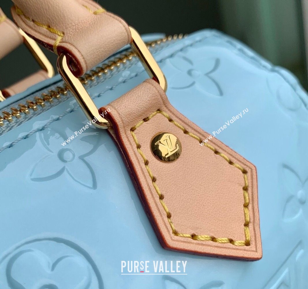 Louis Vuitton Nano Speedy Mini Bag in Monogram Vernis Leather M83000 Sky Blue 2024 (KI-240521032)