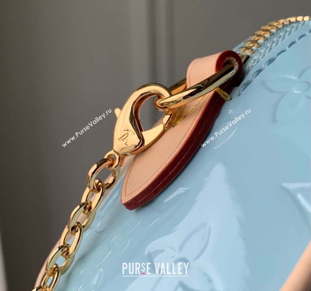 Louis Vuitton Nano Speedy Mini Bag in Monogram Vernis Leather M83000 Sky Blue 2024 (KI-240521032)