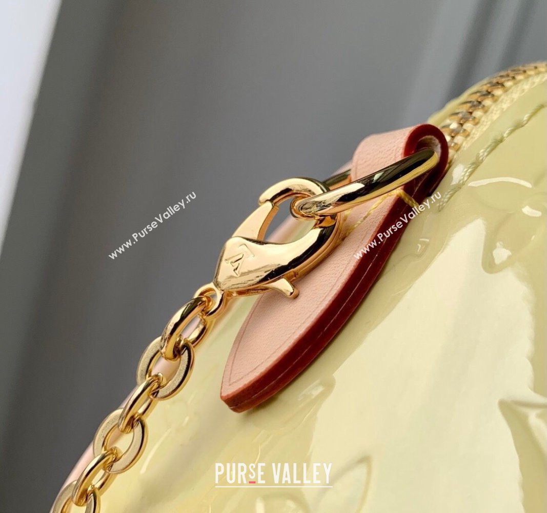 Louis Vuitton Nano Speedy Mini Bag in Monogram Vernis Leather M83000 Yellow 2024 (KI-240521033)