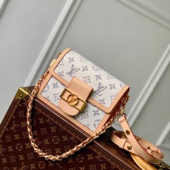 Louis Vuitton Mini Dauphine bag in Multicolor Beige Monogram Jacquard Fabric M24841 2024 (KI-240521034)