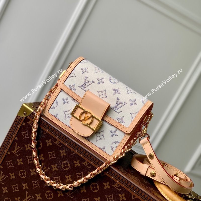 Louis Vuitton Mini Dauphine bag in Multicolor Beige Monogram Jacquard Fabric M24841 2024 (KI-240521034)