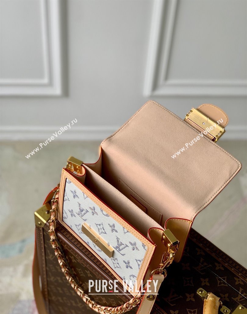 Louis Vuitton Mini Dauphine bag in Multicolor Beige Monogram Jacquard Fabric M24841 2024 (KI-240521034)