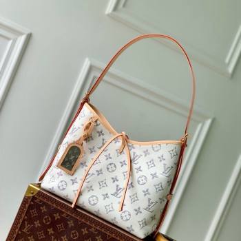 Louis Vuitton CarryAll PM Hobo bag in Multicolor Beige Monogram Jacquard Fabric M24707 2024 (KI-240521035)