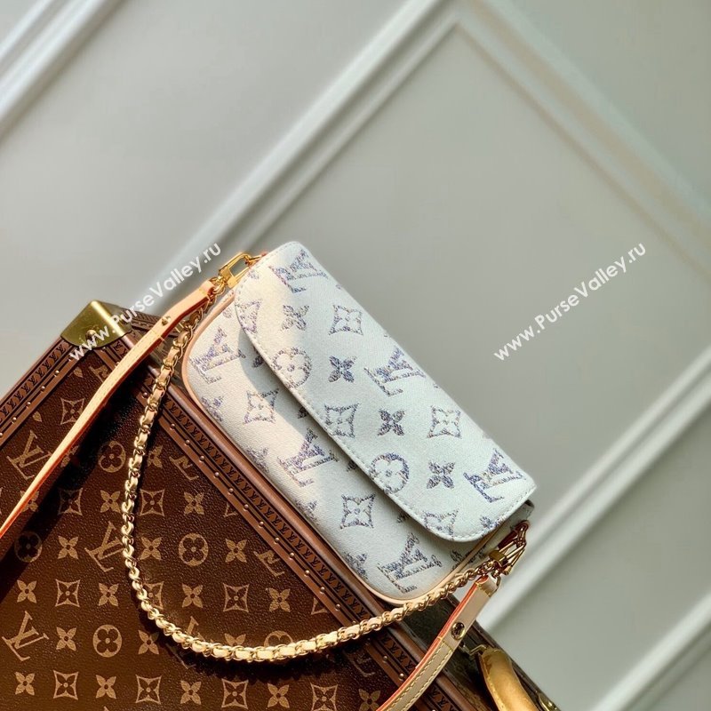 Louis Vuitton Wallet on Chain Ivy Mini bag in Multicolor Beige Monogram Jacquard Fabric M83499 2024 (KI-240521037)