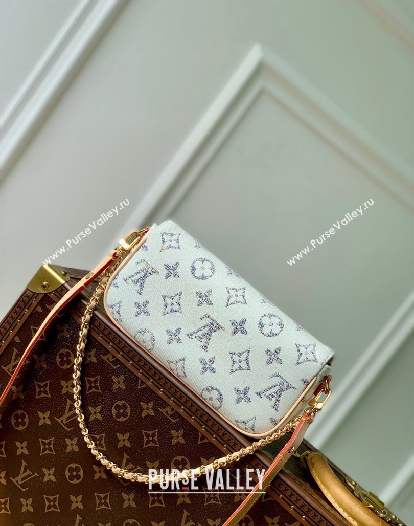 Louis Vuitton Wallet on Chain Ivy Mini bag in Multicolor Beige Monogram Jacquard Fabric M83499 2024 (KI-240521037)