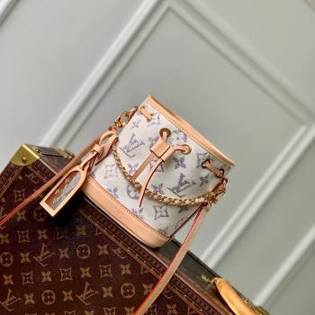 Louis Vuitton Nano Noe Mini bag in Multicolor Beige Monogram Jacquard Fabric M83453 2024 (KI-240521038)