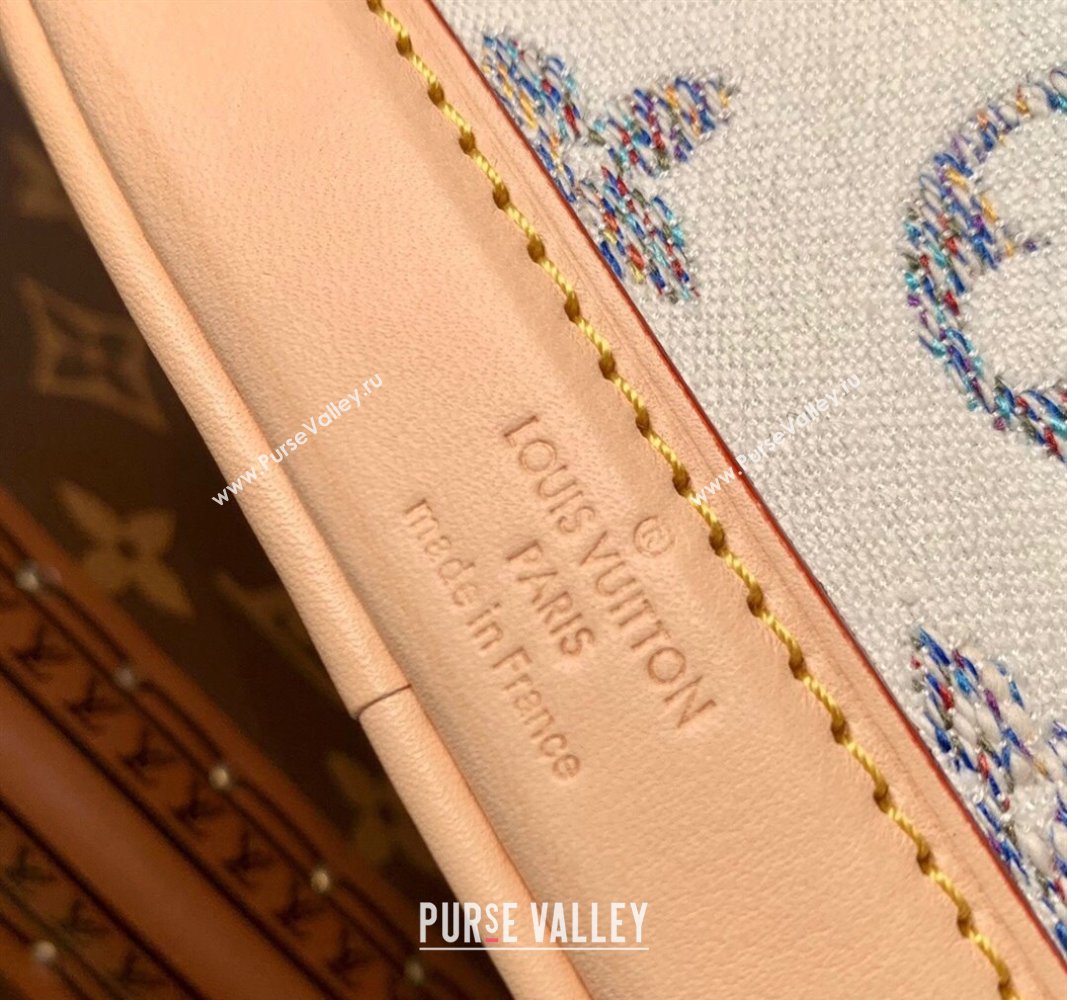 Louis Vuitton Nano Noe Mini bag in Multicolor Beige Monogram Jacquard Fabric M83453 2024 (KI-240521038)