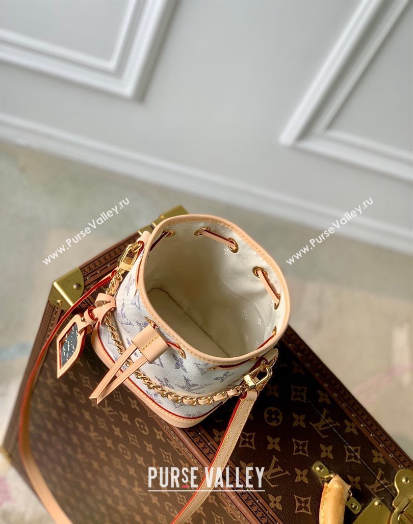 Louis Vuitton Nano Noe Mini bag in Multicolor Beige Monogram Jacquard Fabric M83453 2024 (KI-240521038)