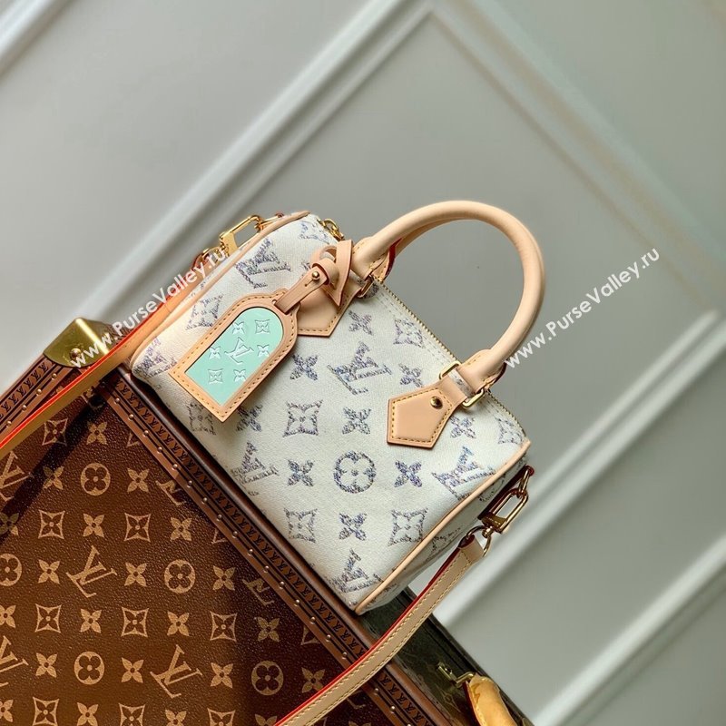 Louis Vuitton Speedy Bandouliere 20 bag in Multicolor Beige Monogram Jacquard Fabric M24709 2024 (KI-240521036)