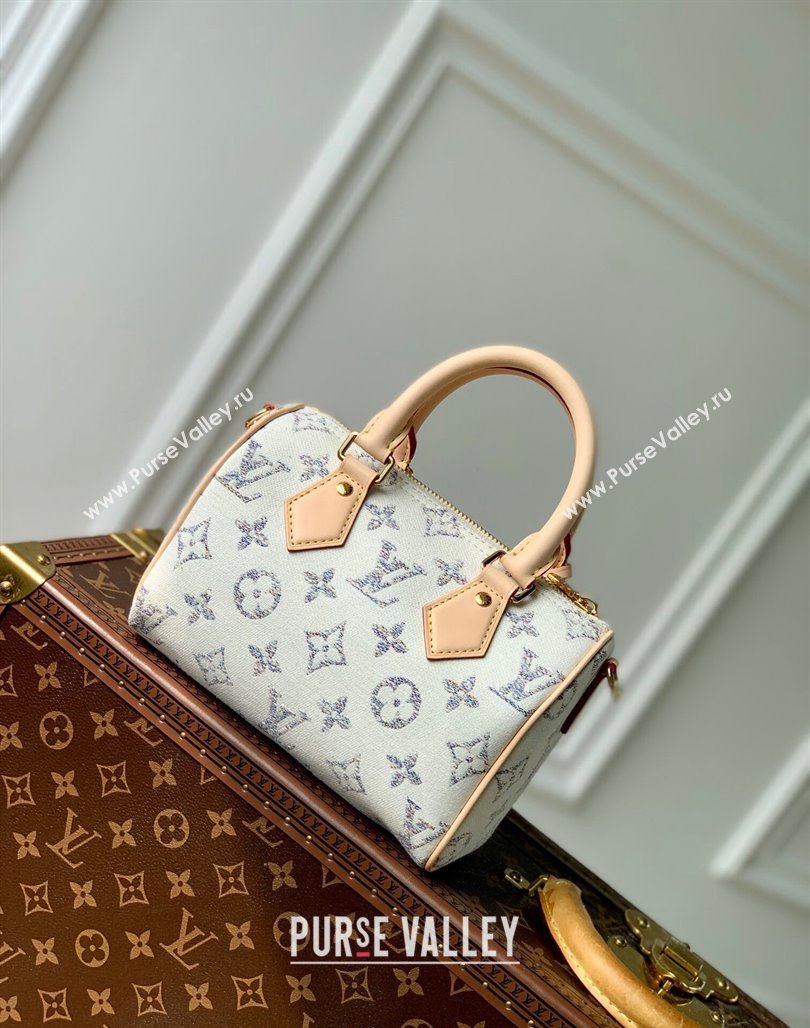 Louis Vuitton Speedy Bandouliere 20 bag in Multicolor Beige Monogram Jacquard Fabric M24709 2024 (KI-240521036)