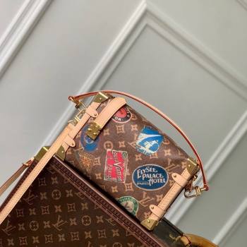 Louis Vuitton Side Trunk MM bag in Monogram Canvas with Vintage Hotel Labels M47085 2024 (KI-240521020)