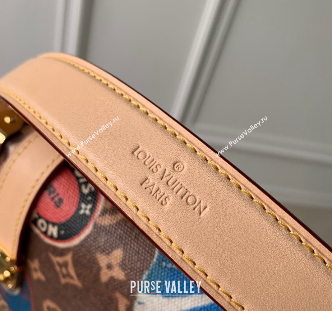 Louis Vuitton Side Trunk MM bag in Monogram Canvas with Vintage Hotel Labels M47085 2024 (KI-240521020)