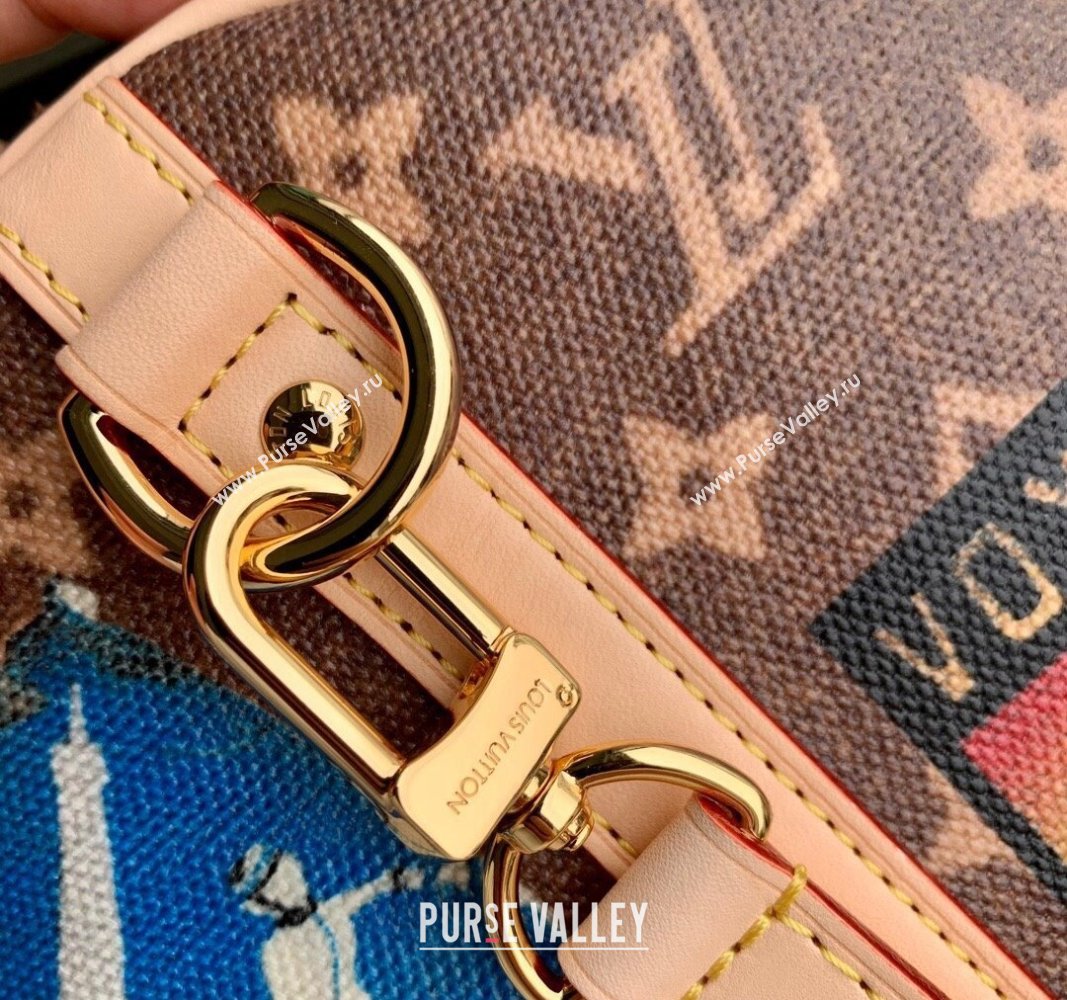 Louis Vuitton Speedy Bandouliere 30 bag in Monogram Canvas with Vintage Hotel Labels M47087 2024 (KI-240521021)