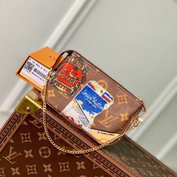 Louis Vuitton Mini Pochette Accessoires bag in Monogram Canvas with Vintage Hotel Labels M58009 2024 (KI-240521023)