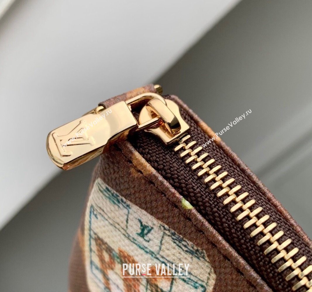 Louis Vuitton Mini Pochette Accessoires bag in Monogram Canvas with Vintage Hotel Labels M58009 2024 (KI-240521023)