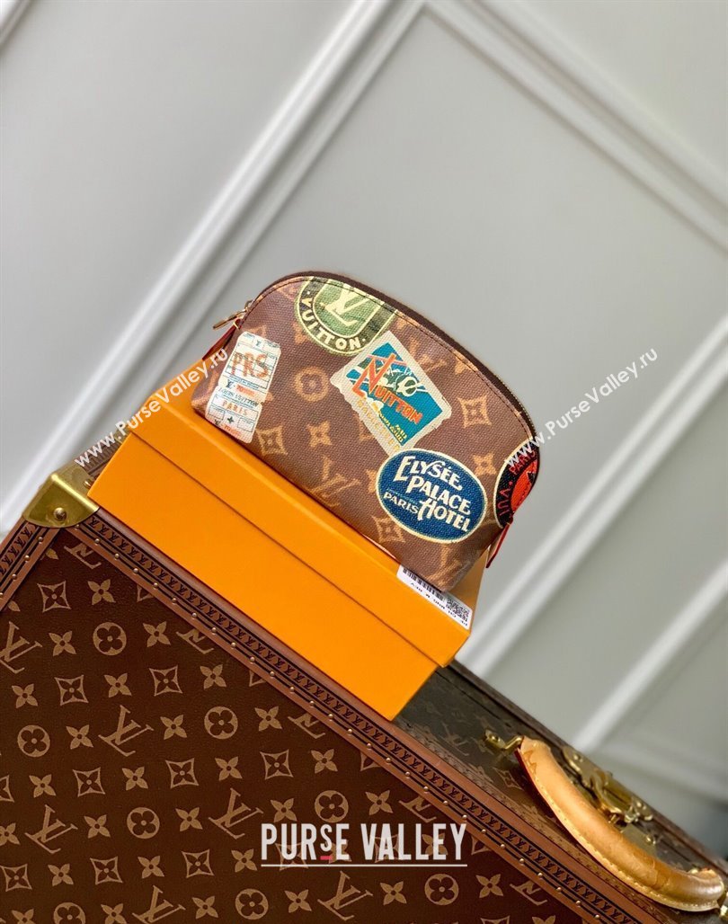 Louis Vuitton Cosmetic Pouch in Monogram Canvas with Vintage Hotel Labels M83597 2024 (KI-240521024)