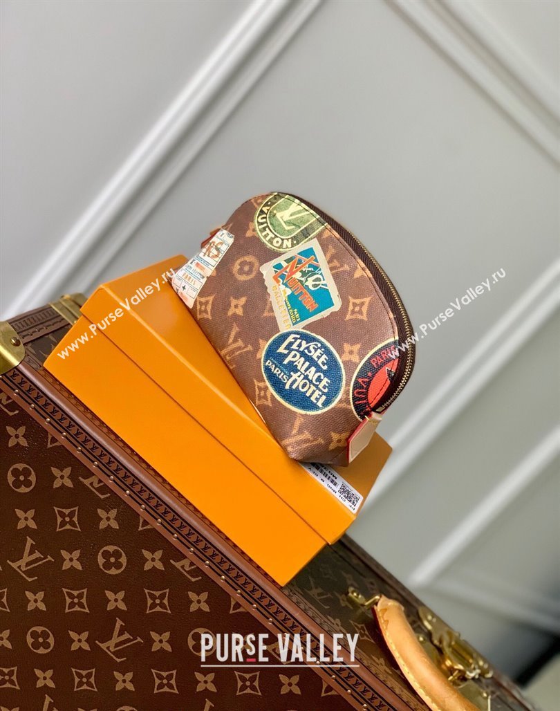 Louis Vuitton Cosmetic Pouch in Monogram Canvas with Vintage Hotel Labels M83597 2024 (KI-240521024)